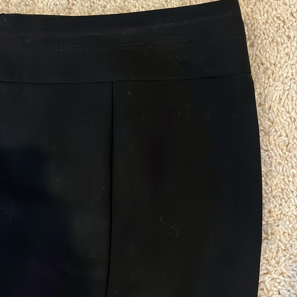George black straight black knee length skirt. Poly rayon bland w/some spandex - Picture 2 of 11